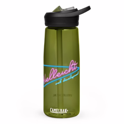 Vielleicht Web Development Neon Driehoek Sports water bottle - Afbeelding 3