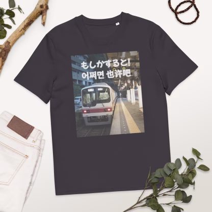 Moshika suruto eojjeomyeon yě xǔ ba Uniseks T-shirt van biologisch katoen - Afbeelding 9