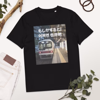 Moshika suruto eojjeomyeon yě xǔ ba Uniseks T-shirt van biologisch katoen