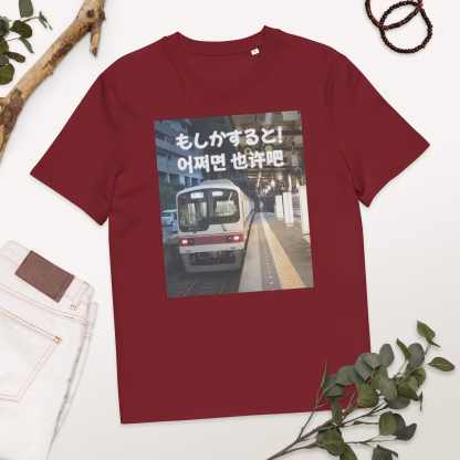 Moshika suruto eojjeomyeon yě xǔ ba Uniseks T-shirt van biologisch katoen - Afbeelding 7