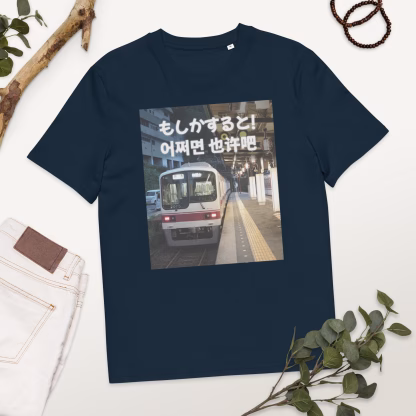 Moshika suruto eojjeomyeon yě xǔ ba Uniseks T-shirt van biologisch katoen - Afbeelding 3