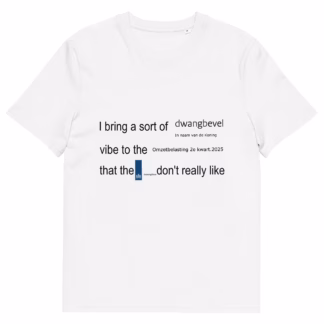 Dwangbevel vibe uniseks T-shirt van biologisch katoen