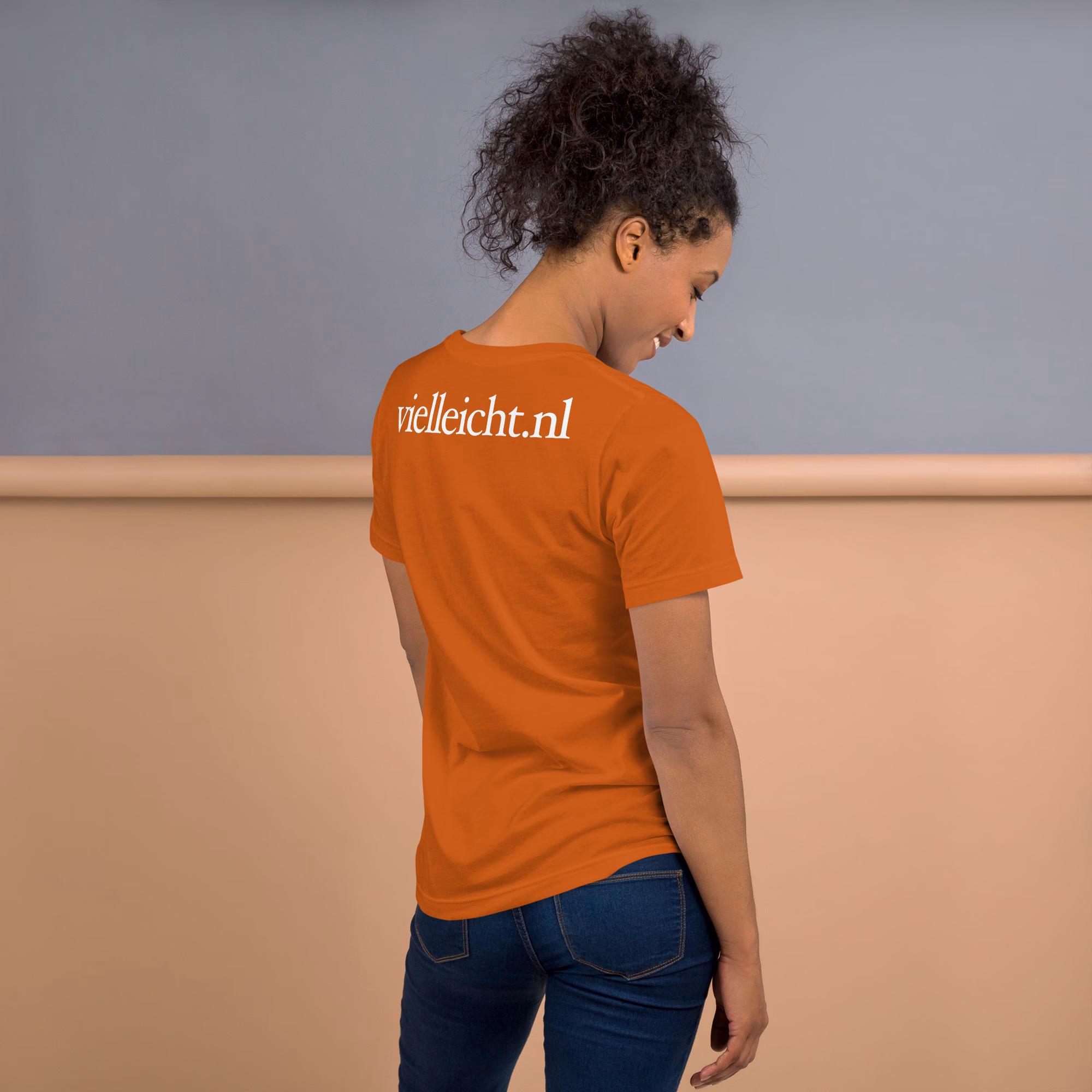 Vielleicht neon driehoek geborduurd uniseks T-shirt - Afbeelding 20