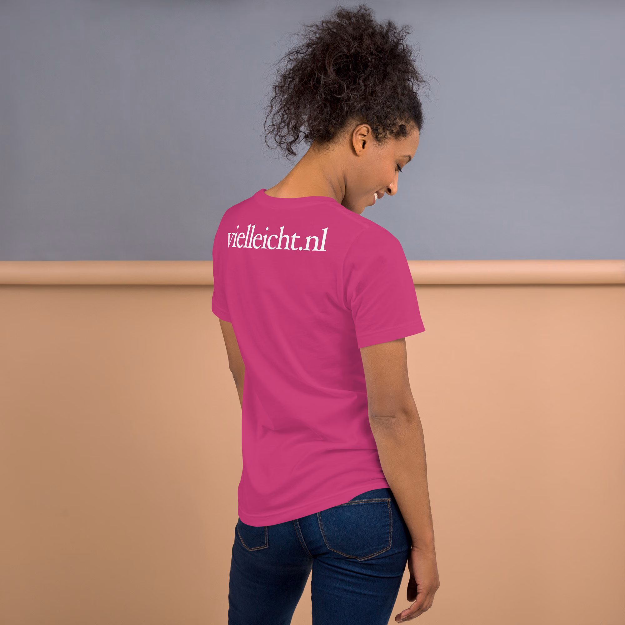 Vielleicht neon driehoek geborduurd uniseks T-shirt - Afbeelding 14