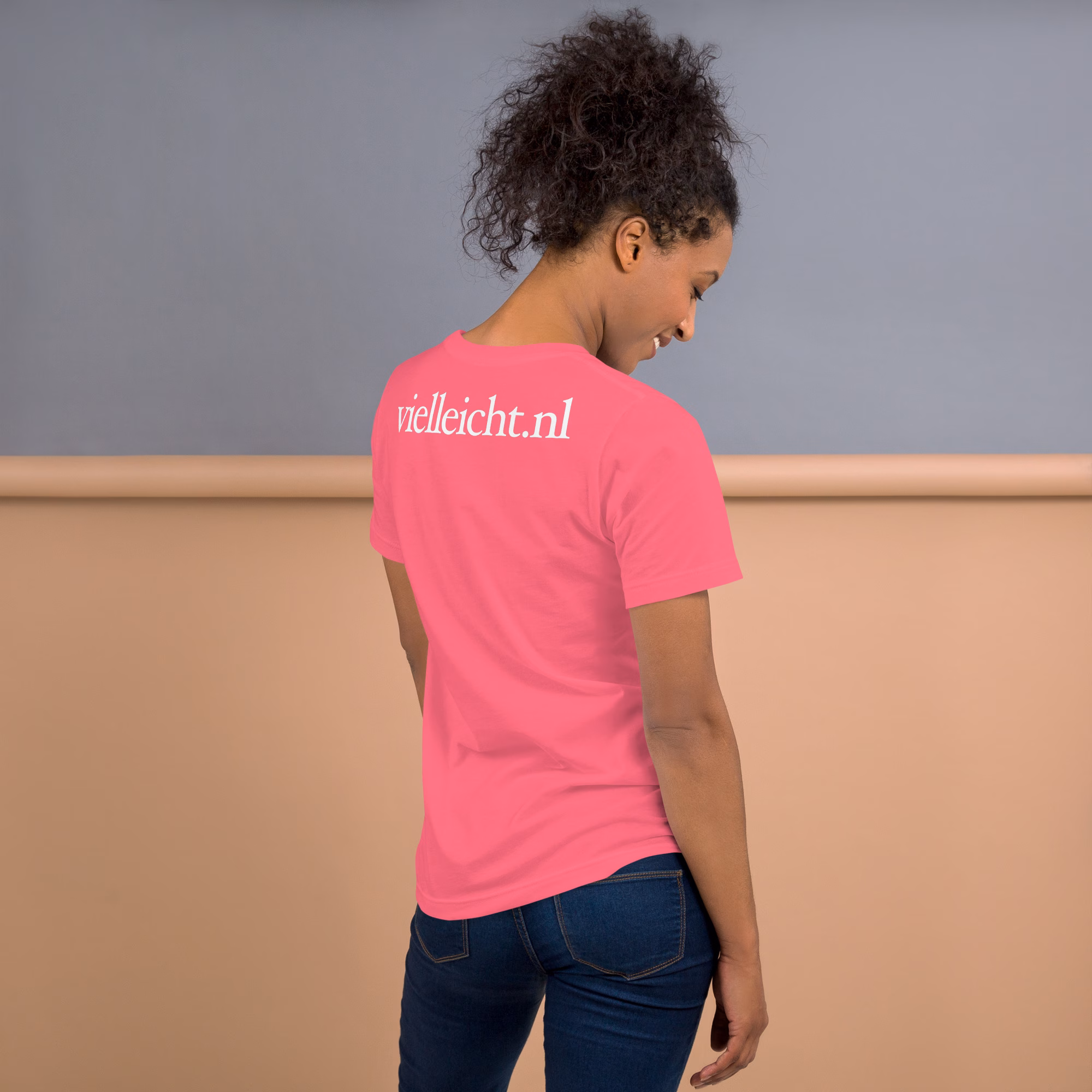 Vielleicht neon driehoek geborduurd uniseks T-shirt - Afbeelding 32