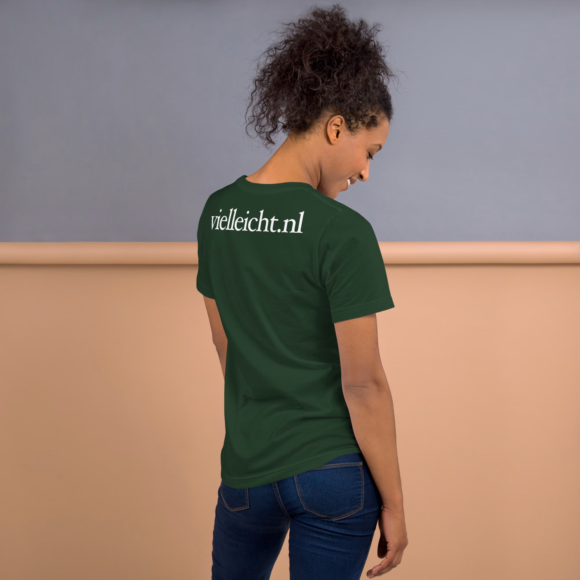 Vielleicht neon driehoek geborduurd uniseks T-shirt - Afbeelding 8