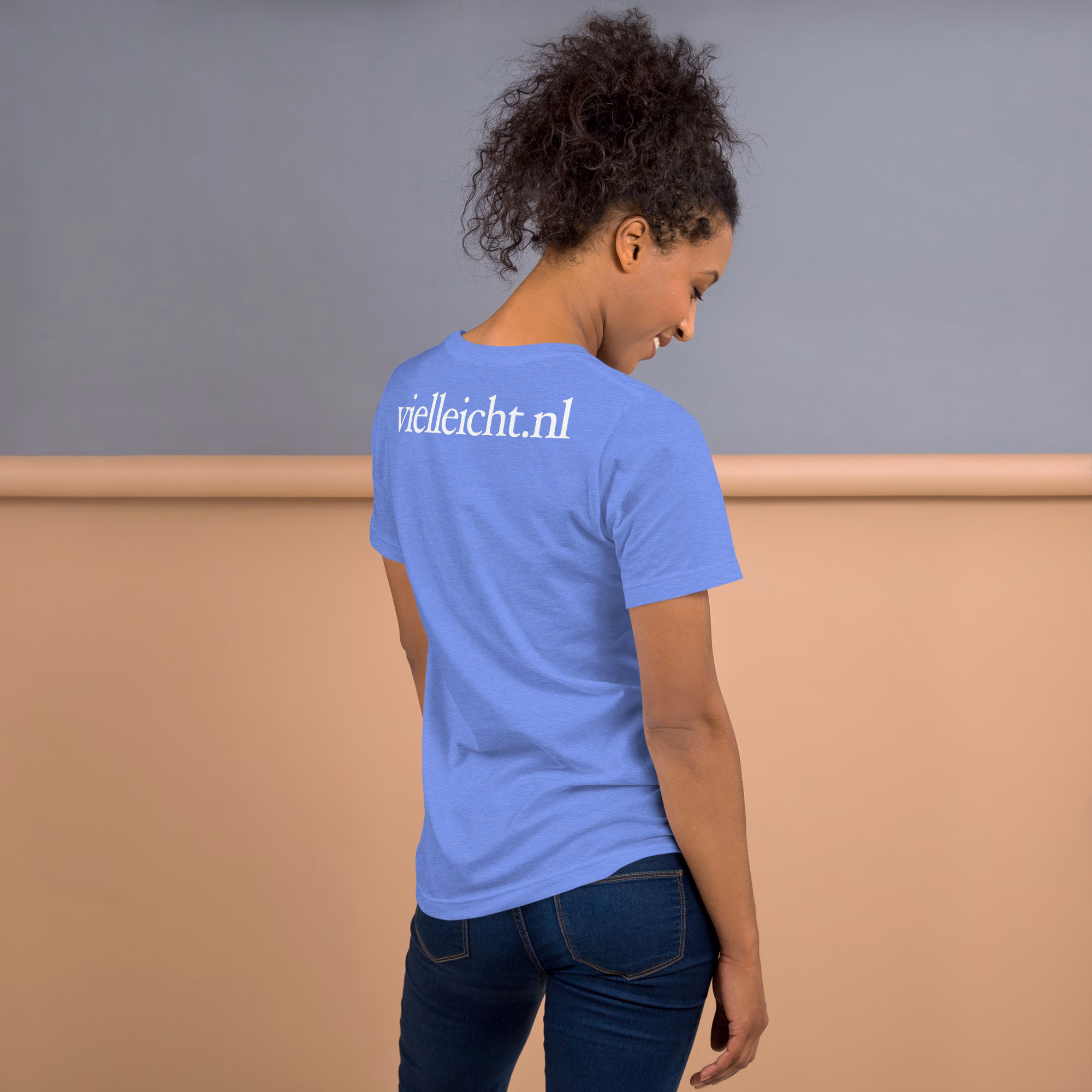 Vielleicht neon driehoek geborduurd uniseks T-shirt - Afbeelding 38