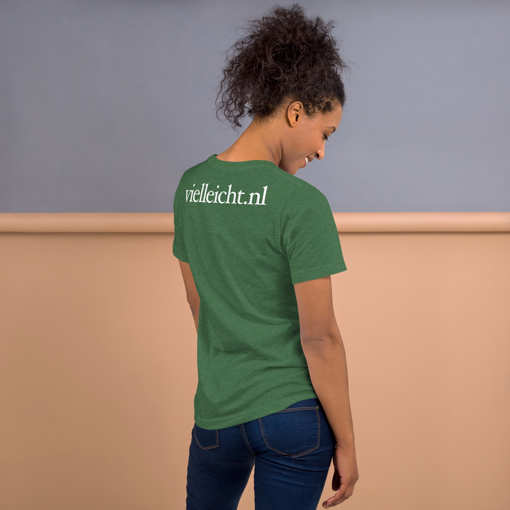 Vielleicht neon driehoek geborduurd uniseks T-shirt - Afbeelding 24