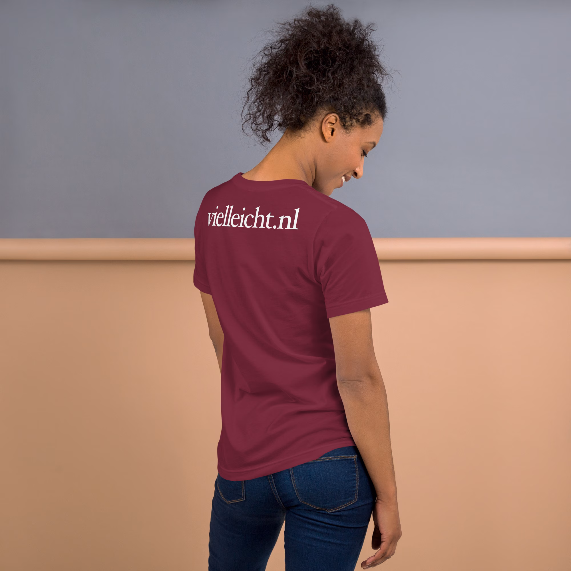 Vielleicht neon driehoek geborduurd uniseks T-shirt - Afbeelding 6