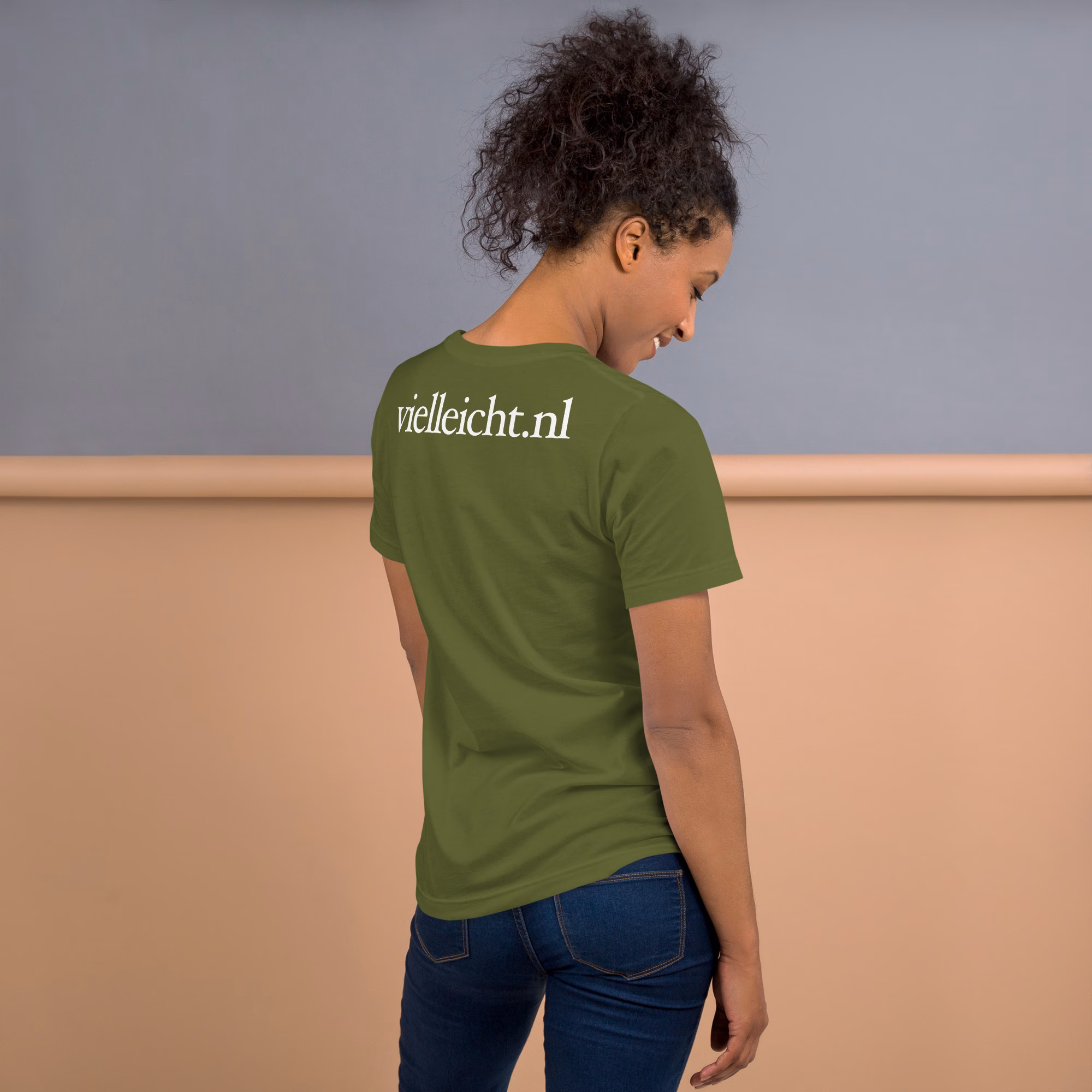 Vielleicht neon driehoek geborduurd uniseks T-shirt - Afbeelding 16