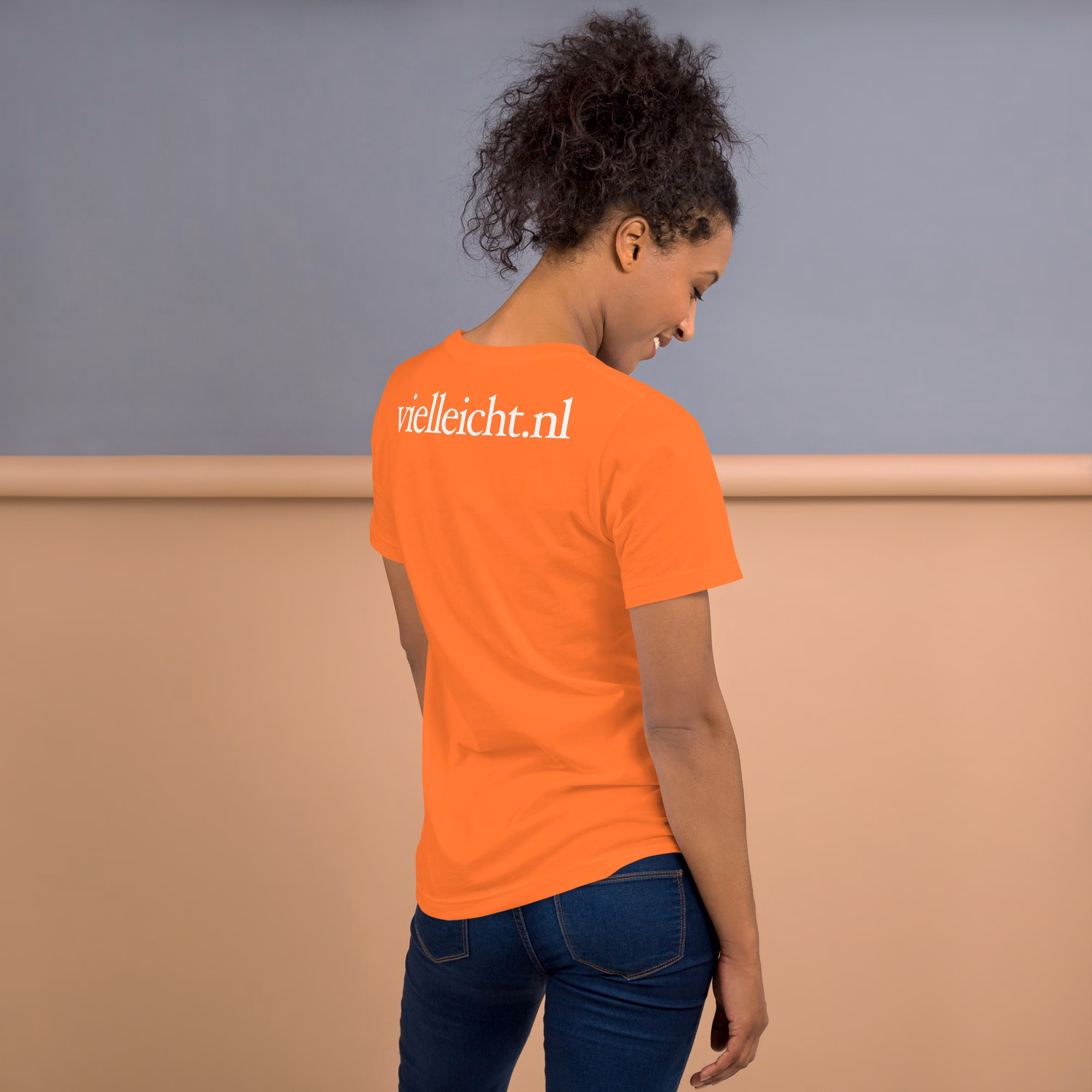 Vielleicht neon driehoek geborduurd uniseks T-shirt - Afbeelding 36