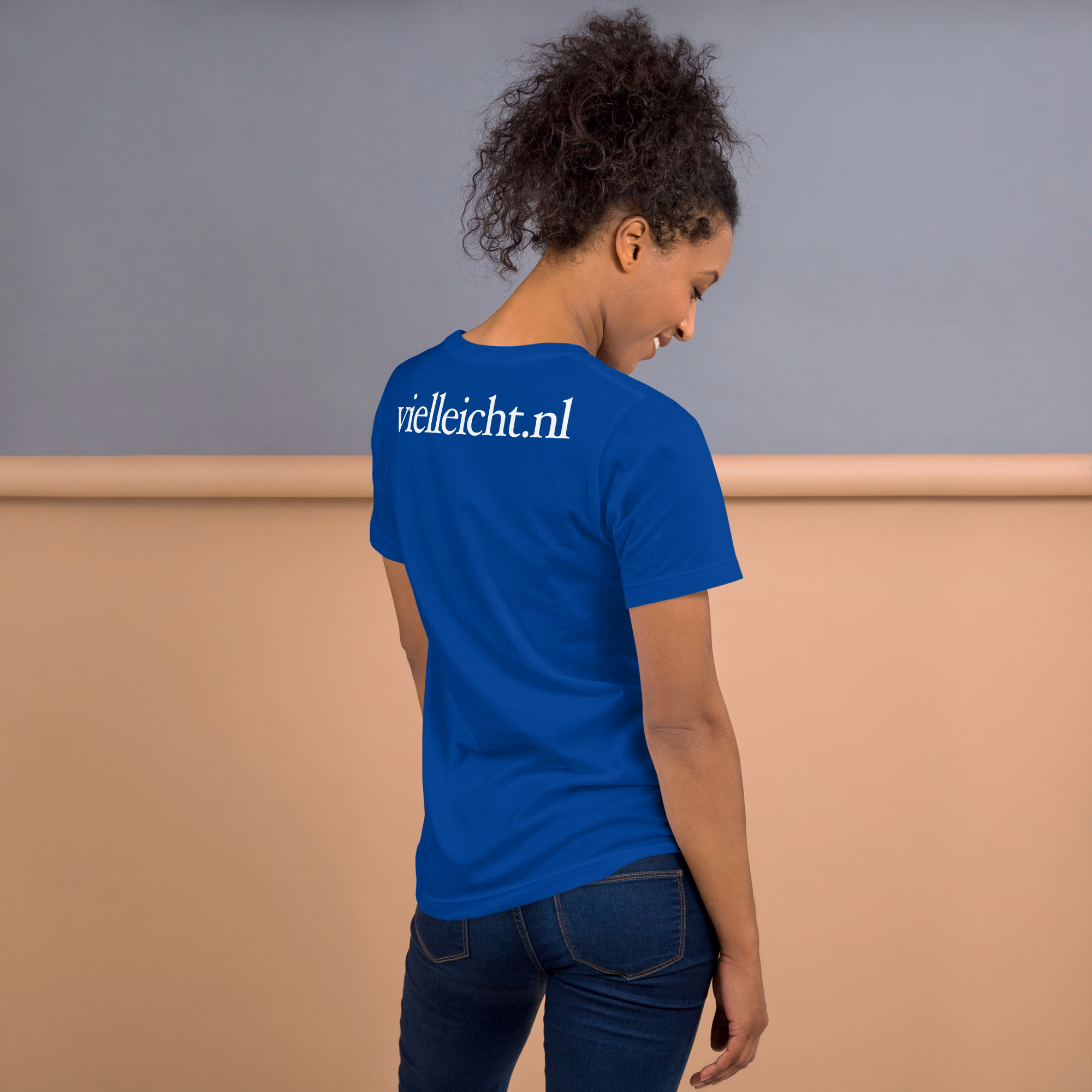 Vielleicht neon driehoek geborduurd uniseks T-shirt - Afbeelding 10